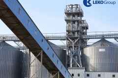 Granaries for storing wheat and other cereal grains.
