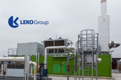 Electricity from biogas power station